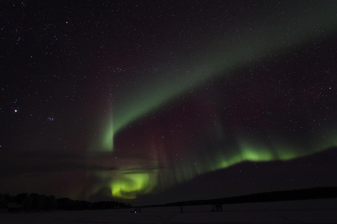 Laponie — Aurora Borealis and the stars