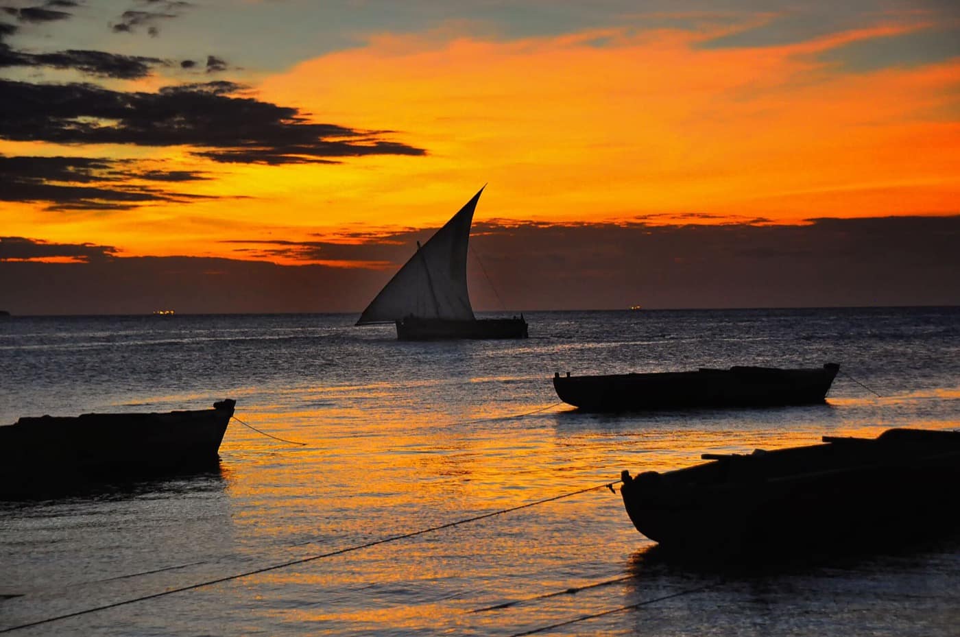 Zanzibar — Dhow Sunset, Zanzibar
