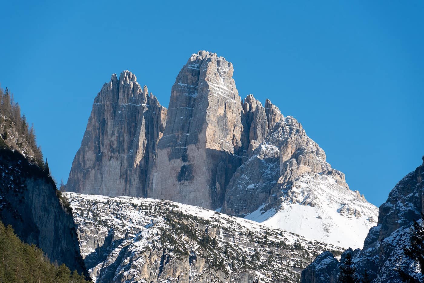 Dolomites — Tre Cime di Lavaredo in winter