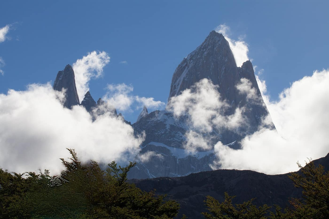 Patagonie — Fitz Roy in clouds