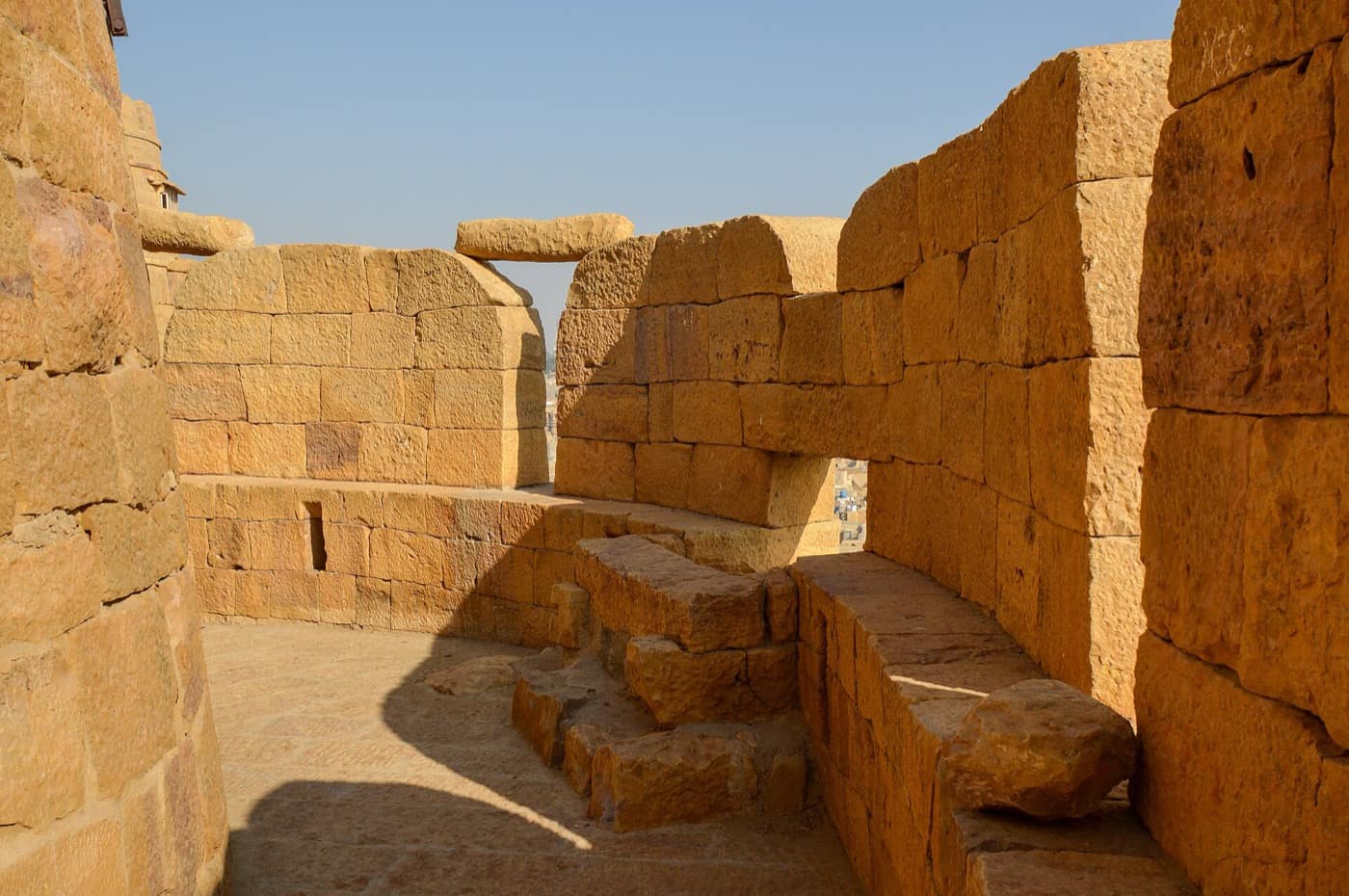 Rajasthan — Top Inside Battlement Jaisalmer Fort Dec14